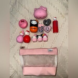 Hello Kitty Lip Balm & Gloss Set - Red, Pink, Black